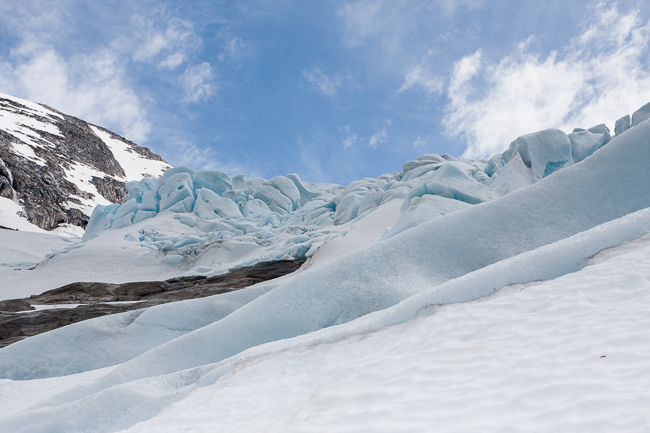 Blue ice of the Bodalsglacier (Jostedalsbreen national park)
