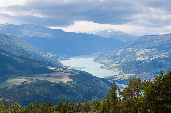 Valley with Vagamo and lake Vagavatnet (Oppland, Norway)