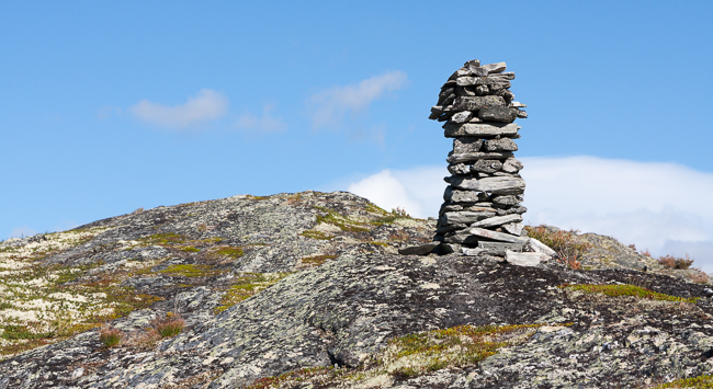 Pile of stone (a cairn in Norway)