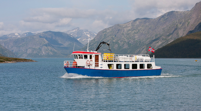 Ferry on lake Gjende (National Park Jotunheimen)
