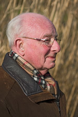 Elderly man looking away