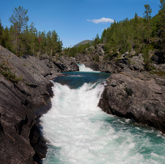 Waterfall Pollfoss at road 15 (Norway)