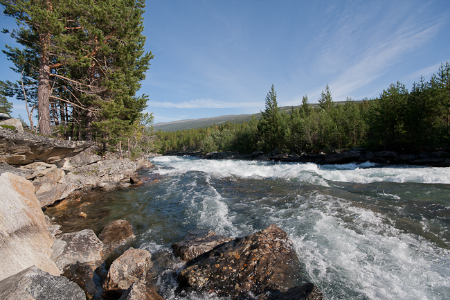 River in valley Bratadalen (road Fv486, Norway)